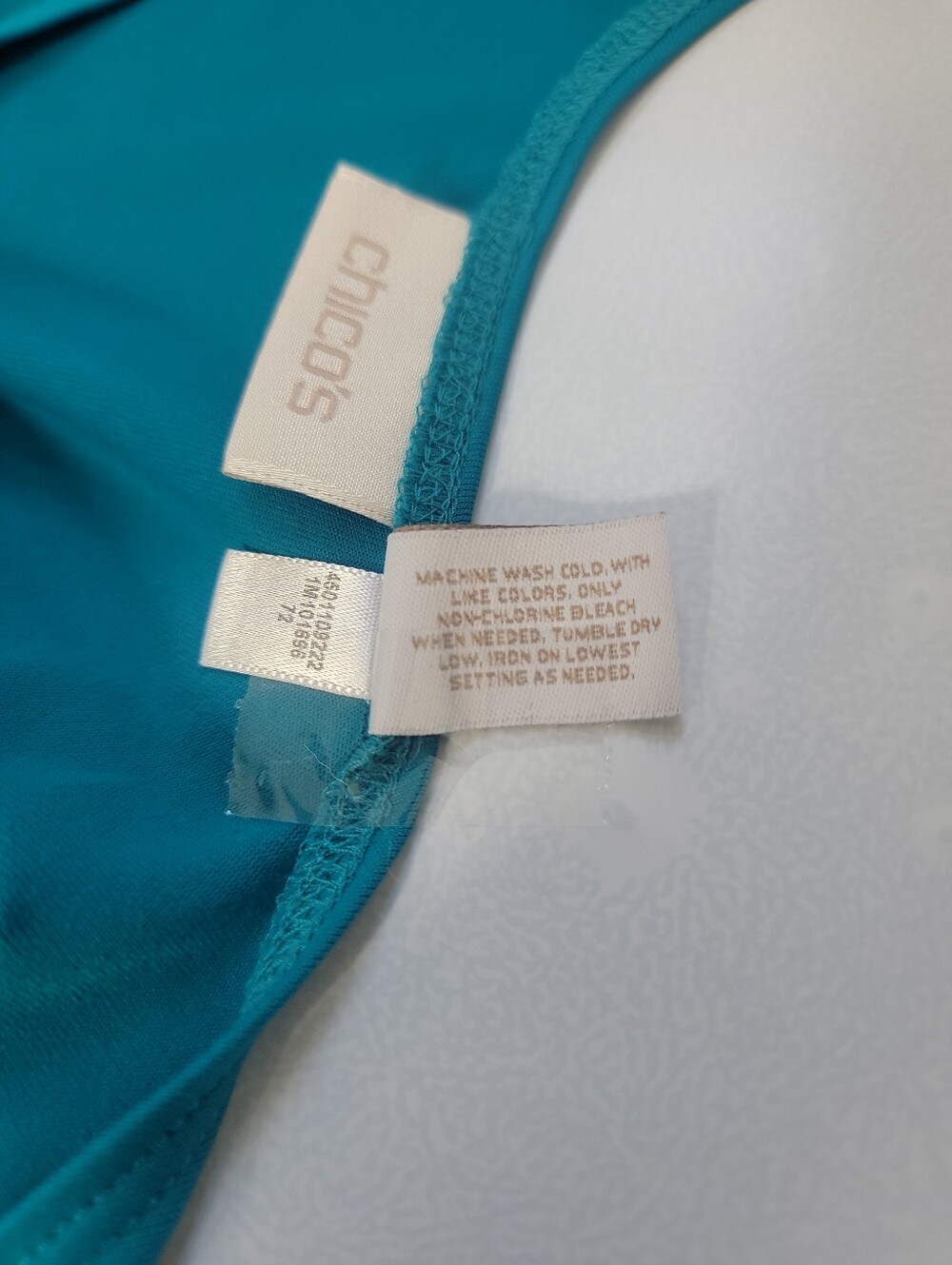 Chico's Women's Teal Tank Top, 3 (XL) - Picture 7 of 7